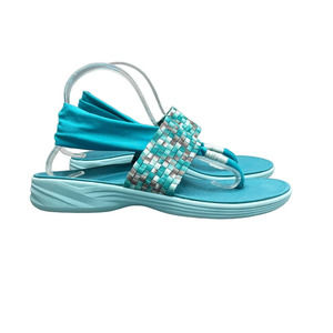 Vionic Women's SZ 9 Serene TIA Blue Berry Arch Support Ankle Wrap Sandals Shoes